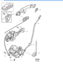 S80 KAPI KİLİT MEKANİZMASI SAĞ