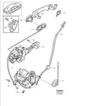 S80 KAPI KİLİT MEKANİZMASI SOL