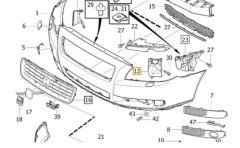 VOLVO S80 07- SOL TAMPON BAĞLANTI BRAKETİ