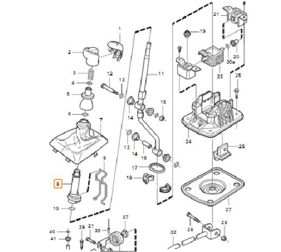 S40 / V40 VİTES KOLU TUBE ( MANUEL VİTES )