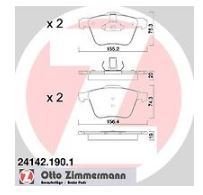 S60/V70/S80/XC70 BALATA KİTİ ÖN