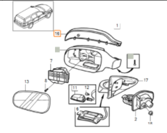 S60/S80/V70/XC70 AYNA KAPAĞI SAĞ KROM