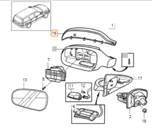 S60/S80/V70/XC70 AYNA KAPAĞI SOL MAT TİP