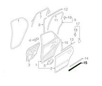 ARKA KAPI BANDI SOL /S40/V50