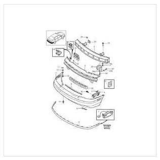 S40 / V40 ARKA TAMPON SOL BRAKETİ BAĞLANTI U-PROFİLİ