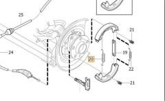 S60 / S80 / XC70 / XC90 EL FREN BALATASI YAYI ( 2 ADET ALINMASI ÖNERİLİR )